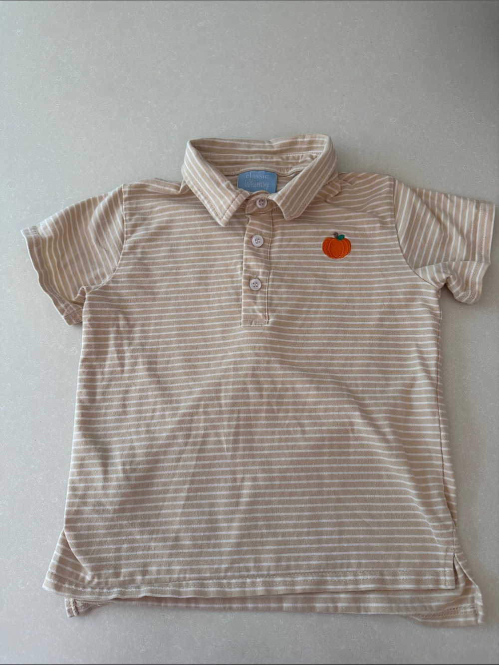 Boys Classic Whimsy Pumpkin Fall Polo